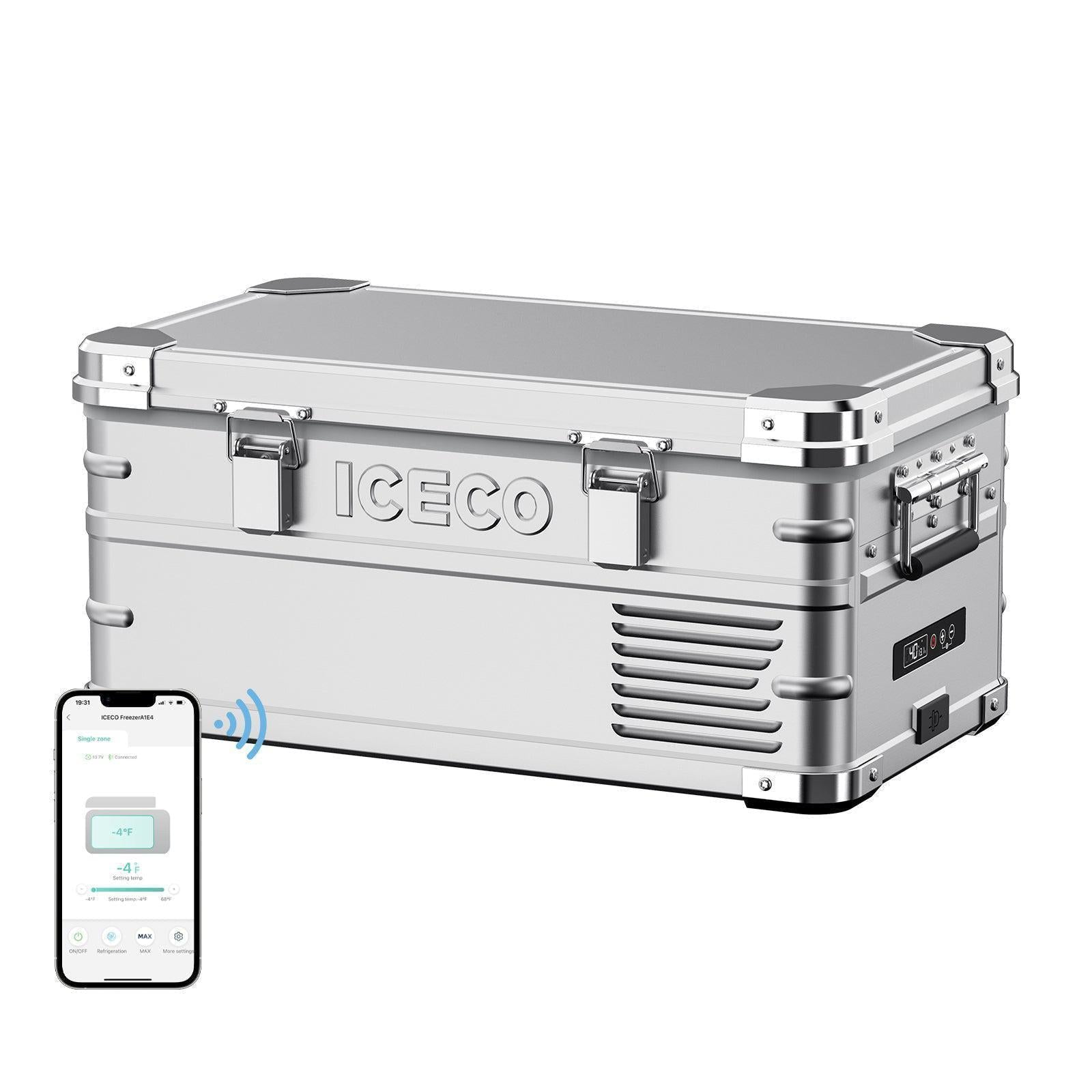 Inca Overland Outfitters APL20 aluminum freezer, 20L single-zone ice chest by ICECO, silver, lightweight and durable for outdoor use
