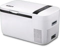 Inca Overland Outfitters GO20 Dual Zone 12V Portable Freezer in white, showing dual compartments and compact design for travel.