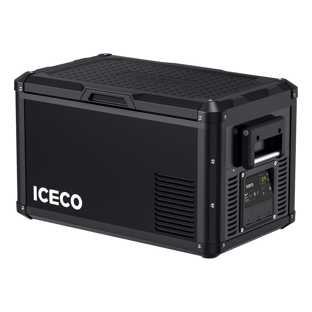 Inca Overland Outfitters VL35ProS portable fridge freezer with black exterior and 35-liter capacity, part of ICECO VL Pro Series.