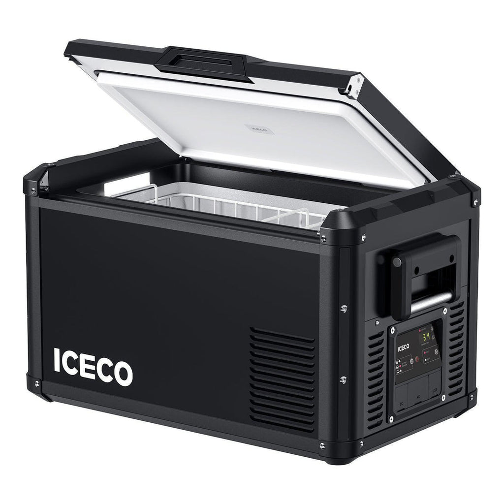 Inca Overland Outfitters VL Pro Series VL35ProS portable fridge freezer, black 35-liter capacity, single zone, ICECO brand.