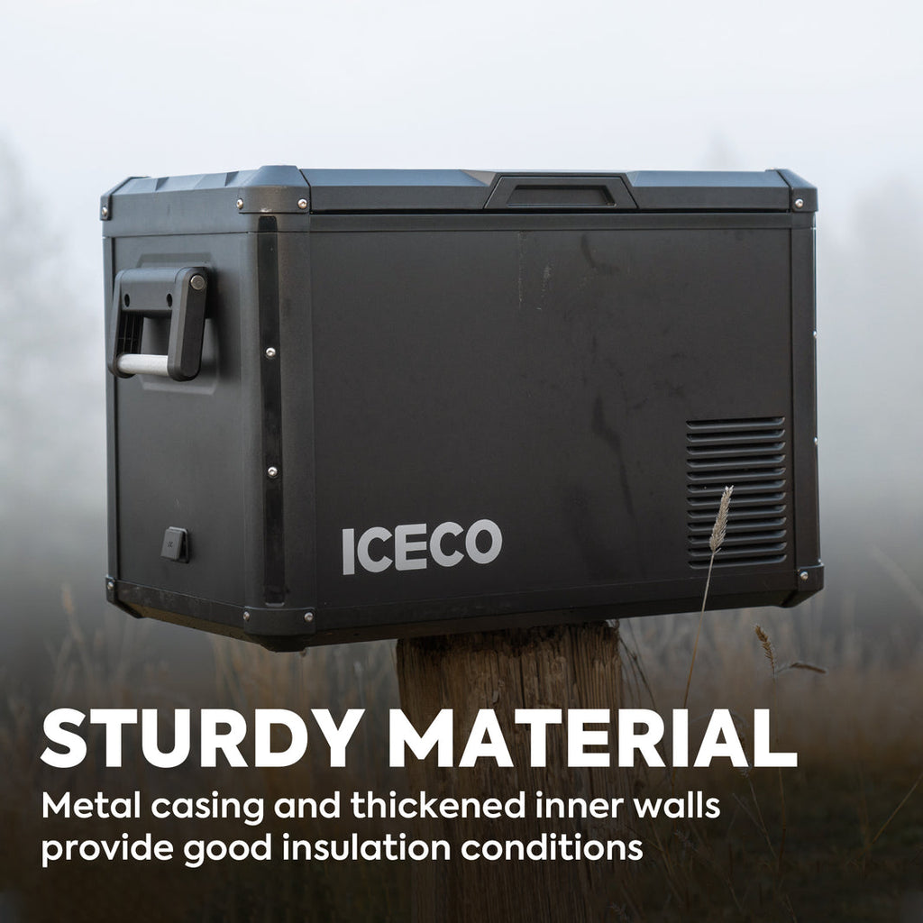 Inca Overland Outfitters VL45ProS portable fridge freezer from ICECO, black, 45-liter capacity, single zone, compact travel appliance