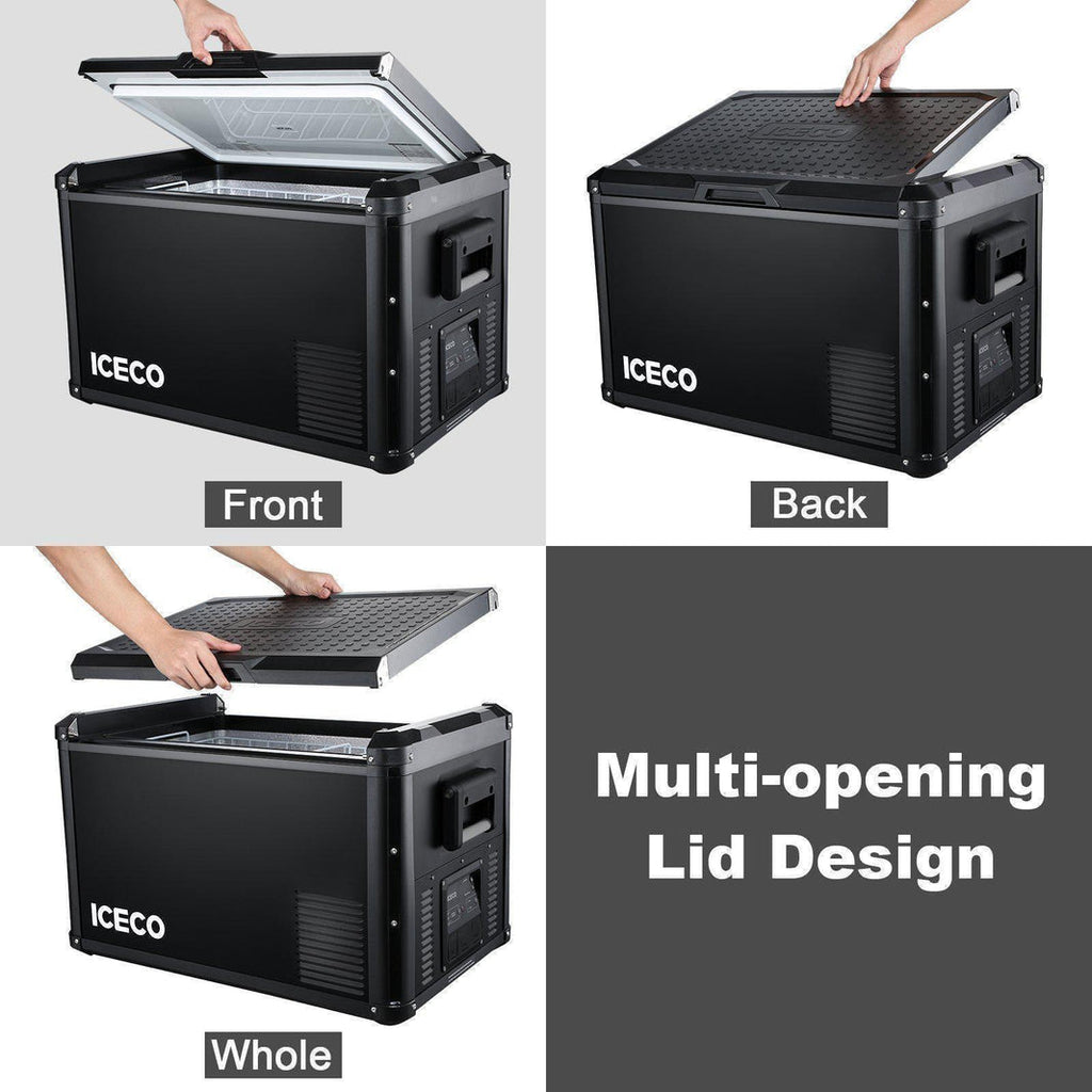 Inca Overland Outfitters VL45ProS single-zone portable fridge freezer by ICECO, black 45-liter compact fridge for outdoor use