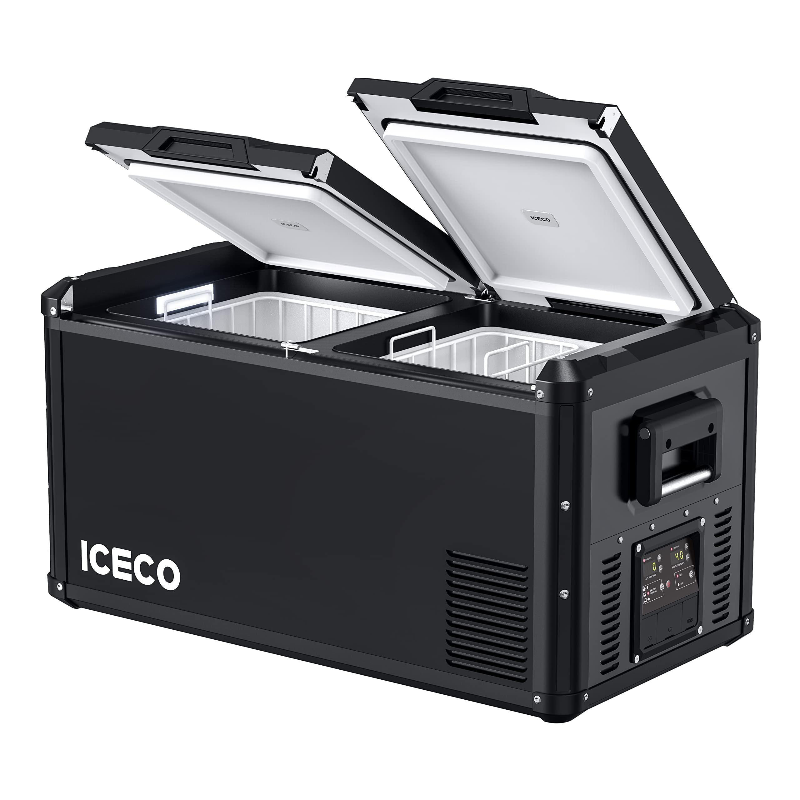 Inca Overland Outfitters VL75ProD 12V heavy-duty fridge freezer from ICECO, black, 75-liter capacity, part of VL Pro Series.