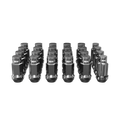 Silver tungsten steel lug nuts with four locking lug nuts, automotive accessories by SSW Offroad®