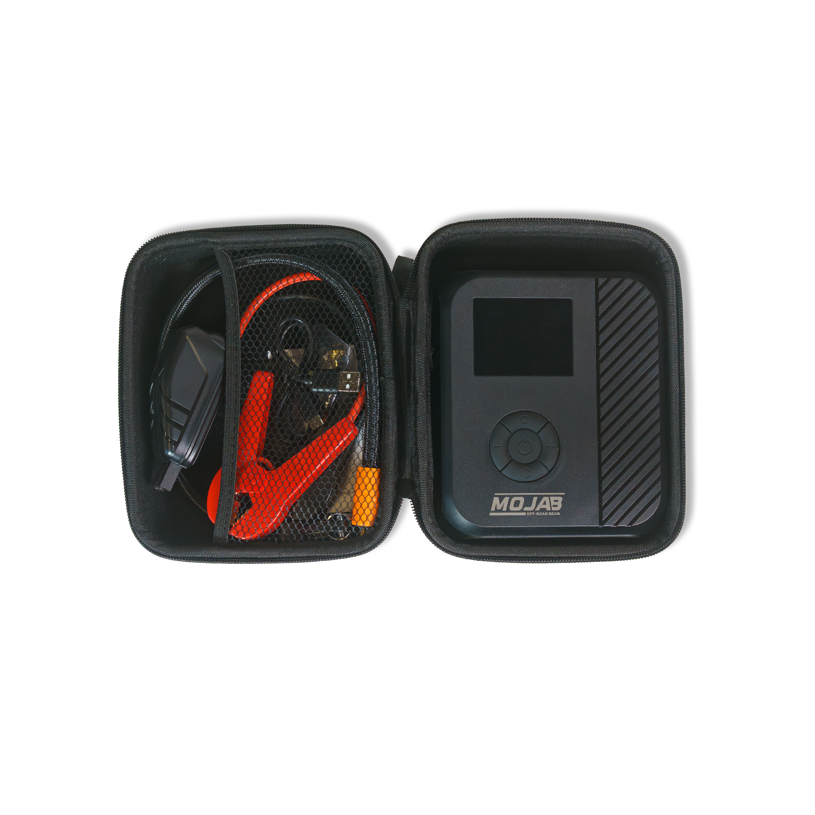 MOJAB OFFROAD PowerPro All-in-One Emergency Battery Booster and Tire Inflator with cables and digital display