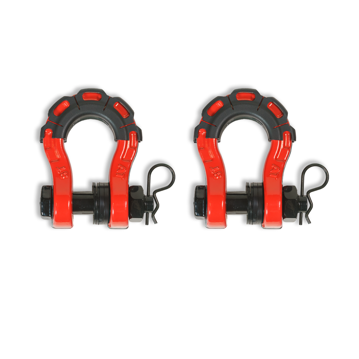 MOJAB OFFROAD 3/4-inch forged steel D-shackle set, 8-ton capacity, black finish, suitable for off-road recovery and towing.