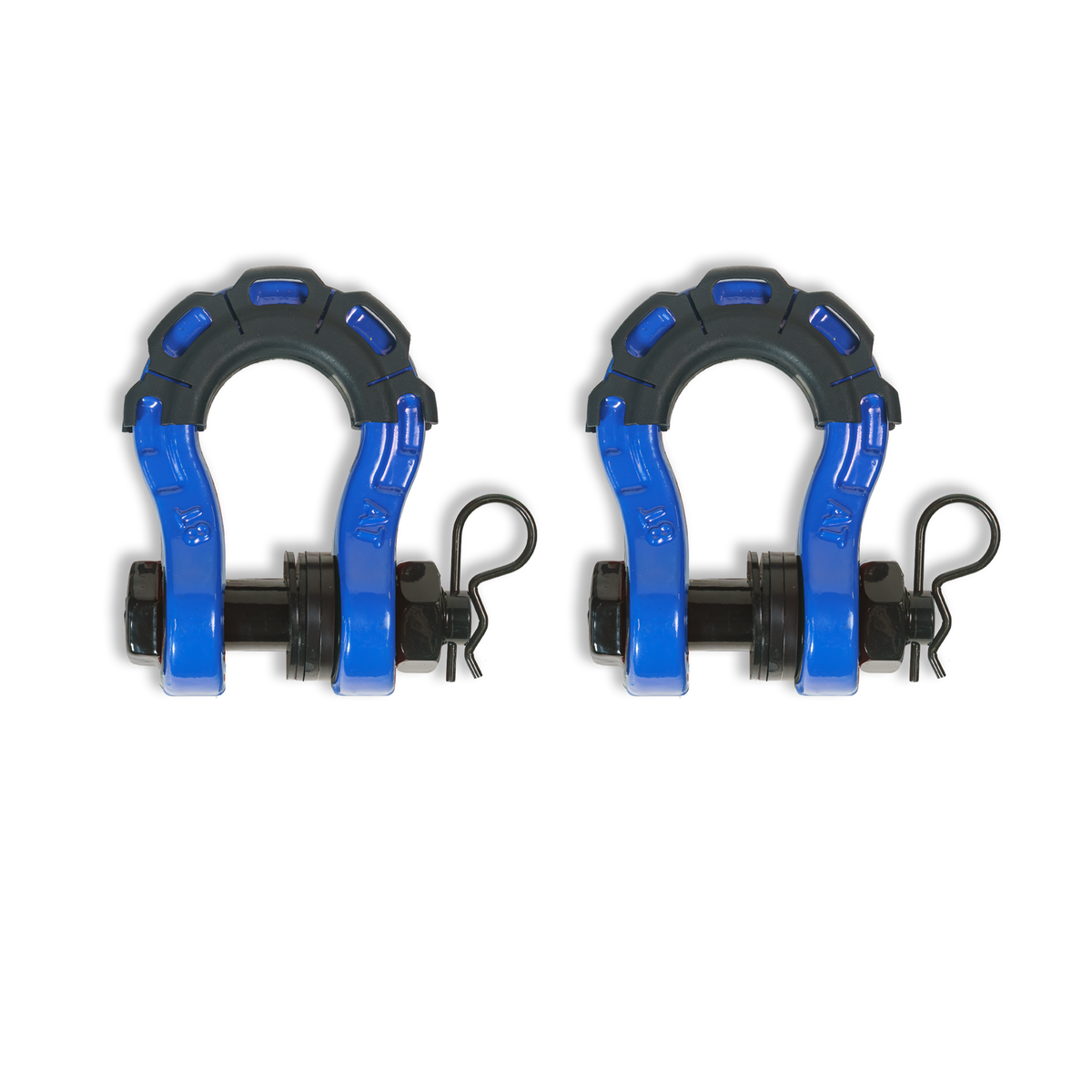 MOJAB OFFROAD 3/4-inch forged steel D-shackle set with 8-ton capacity, black finish for heavy-duty off-road recovery.
