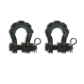 Black 3/4-inch forged steel D-shackle set by MOJAB OFFROAD, heavy-duty shackles for off-road recovery with lifetime warranty