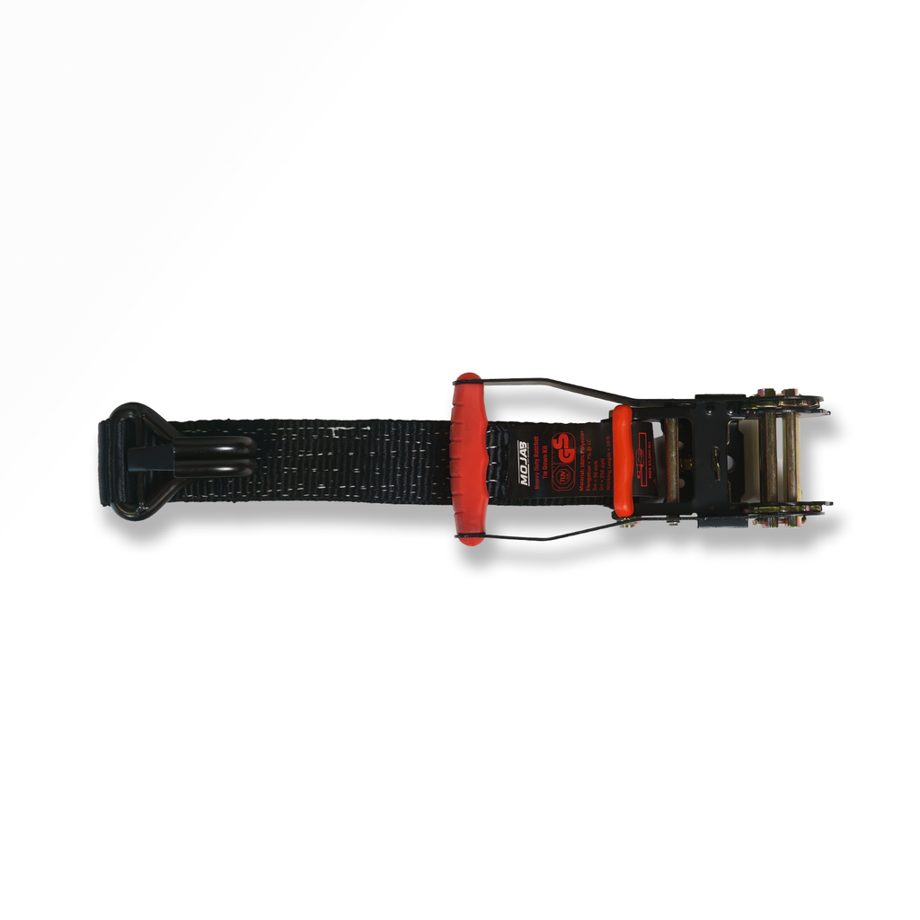 MOJAB OFFROAD 2" x 10' ratchet tie-down with closed hook and 2" x 39" axle tie-down set of 4 for secure cargo fastening