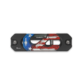 American flag aluminum recessed winch shackle with fairlead kit by MOJAB OFFROAD, durable and designed for off-road recovery.