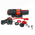 MOJAB OFFROAD MO6.0 Series Electric Winch with black metal housing and control lever, ready for off-road vehicle recovery.