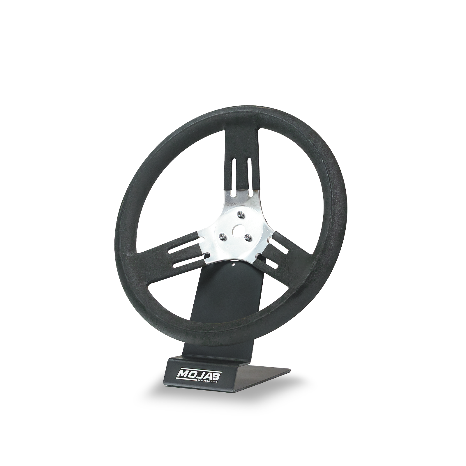 MOJAB OFFROAD 13-inch aluminum steering wheel with 3-bolt pattern and extended coating spokes, designed for off-road vehicles.