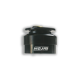 MOJAB OFFROAD quick release steering wheel hub shown with mounted steering wheel and secure locking mechanism.