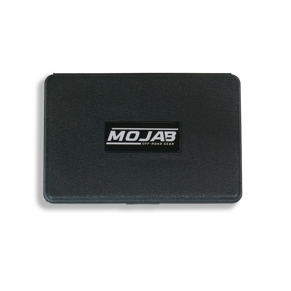 MOJAB OFFROAD 98-piece tire repair kit with tools and patches for quick, reliable puncture repairs on off-road and vehicle tires.