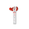 Red Mojab Offroad Micro Soft Shackle 3/16” x 6” for keychain and recovery, with lifetime warranty, shown attached to a vehicle.