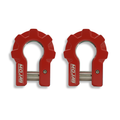 Red 3/4-inch extreme duty aluminum D-shackle set by MOJAB OFFROAD, ceramic coated, 9-ton capacity, durable off-road recovery gear