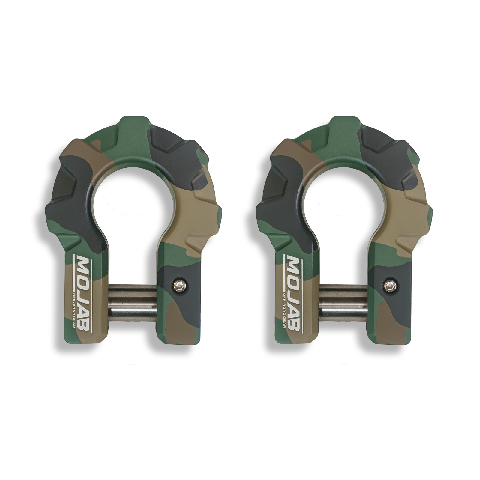 Red 3/4-inch aluminum D-shackle set by MOJAB OFFROAD, extreme duty, ceramic coated, 9-ton capacity, lifetime warranty