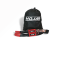 Mojab Offroad 2x4-inch short tow strap with hook ends, durable winch strap for vehicle recovery with lifetime warranty