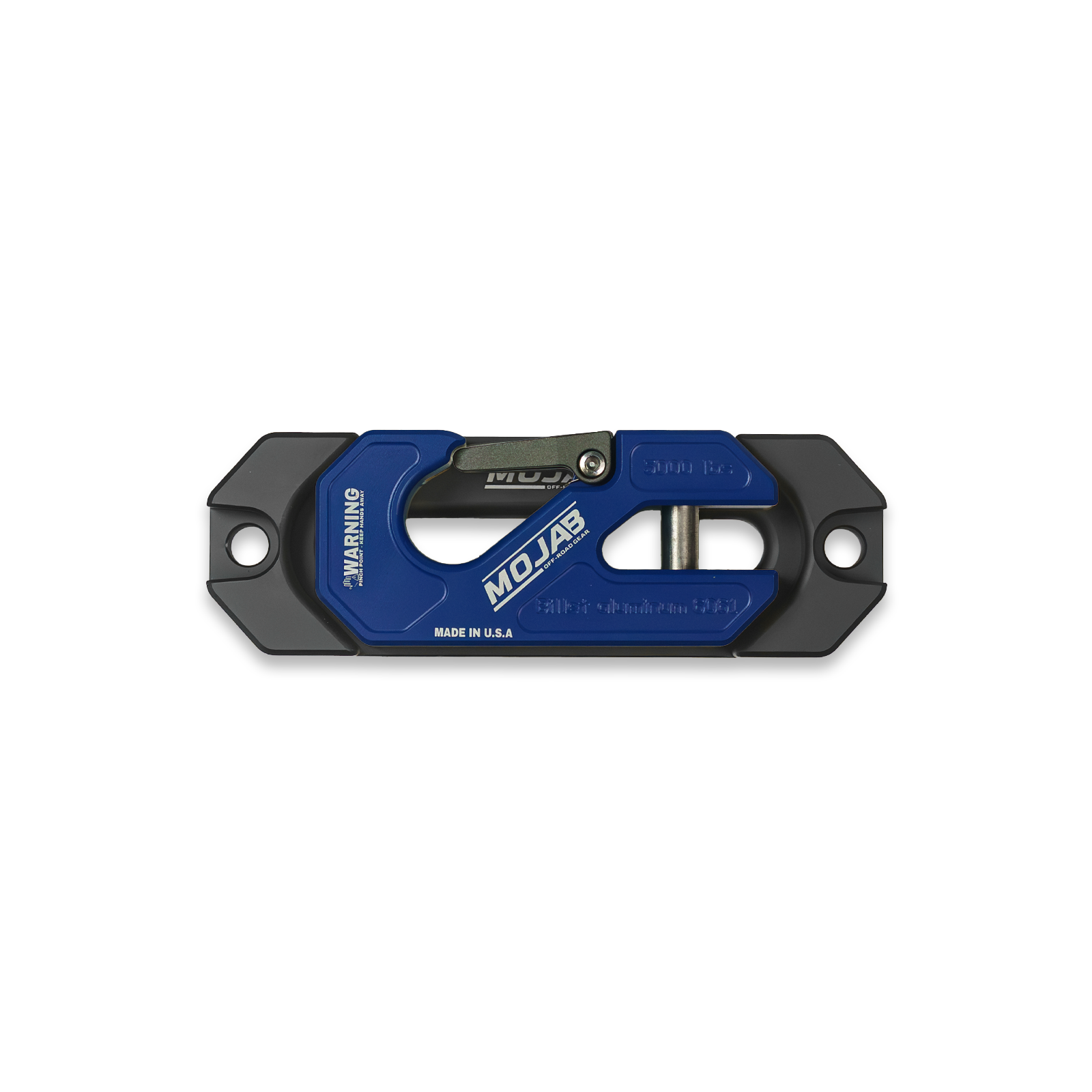 Red MOJAB OFFROAD side-by-side UTV aluminum recessed winch shackle with fairlead kit, durable and designed for off-road recovery.