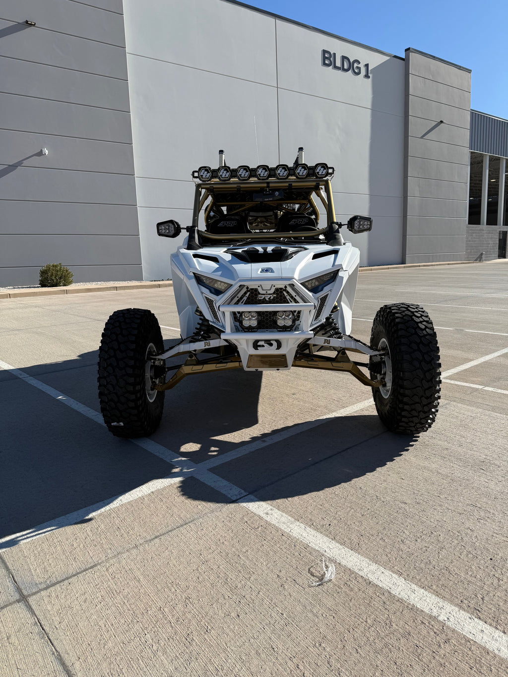 Red MOJAB OFFROAD side-by-side UTV aluminum recessed winch shackle with fairlead kit, designed for secure towing and recovery.
