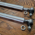 Overland Custom Design 80 Series Steering Linkage showing close-up of metal linkage component for Toyota 4WD.