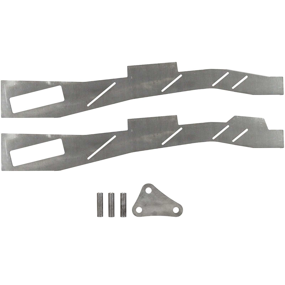 Toyota IFS frame reinforcement plates by Riley Mountain Motorsports, showing sturdy metal body armor for off-road vehicle protection.