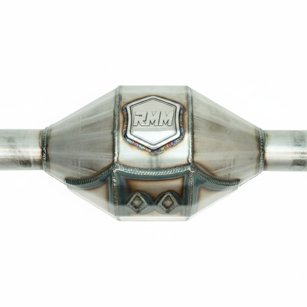 Toyota 9.5-inch Land Cruiser axle housing by Riley Mountain Motorsports, showing a heavy-duty metal axle component with mounting points.