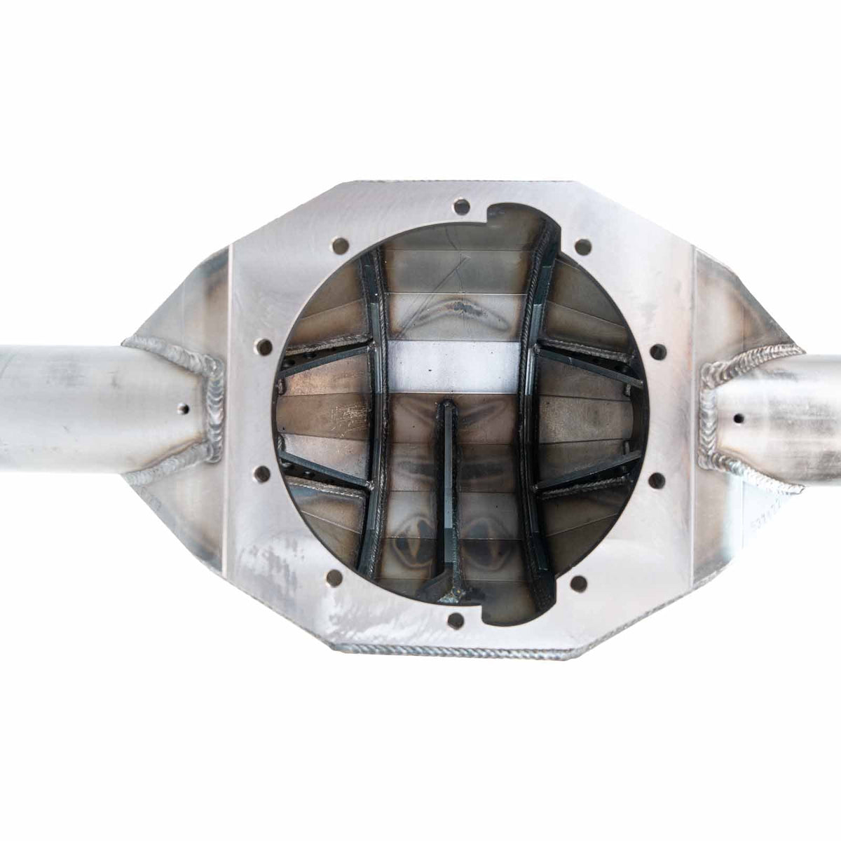 Toyota 9.5-inch Land Cruiser axle housing from Riley Mountain Motorsports, showing a sturdy metal axle component with mounting points.