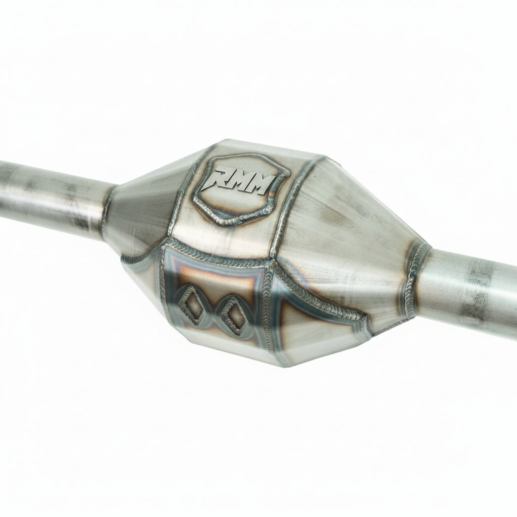 Toyota 9.5-inch Land Cruiser axle housing by Riley Mountain Motorsports, showing the sturdy metal axle component and mounting points.