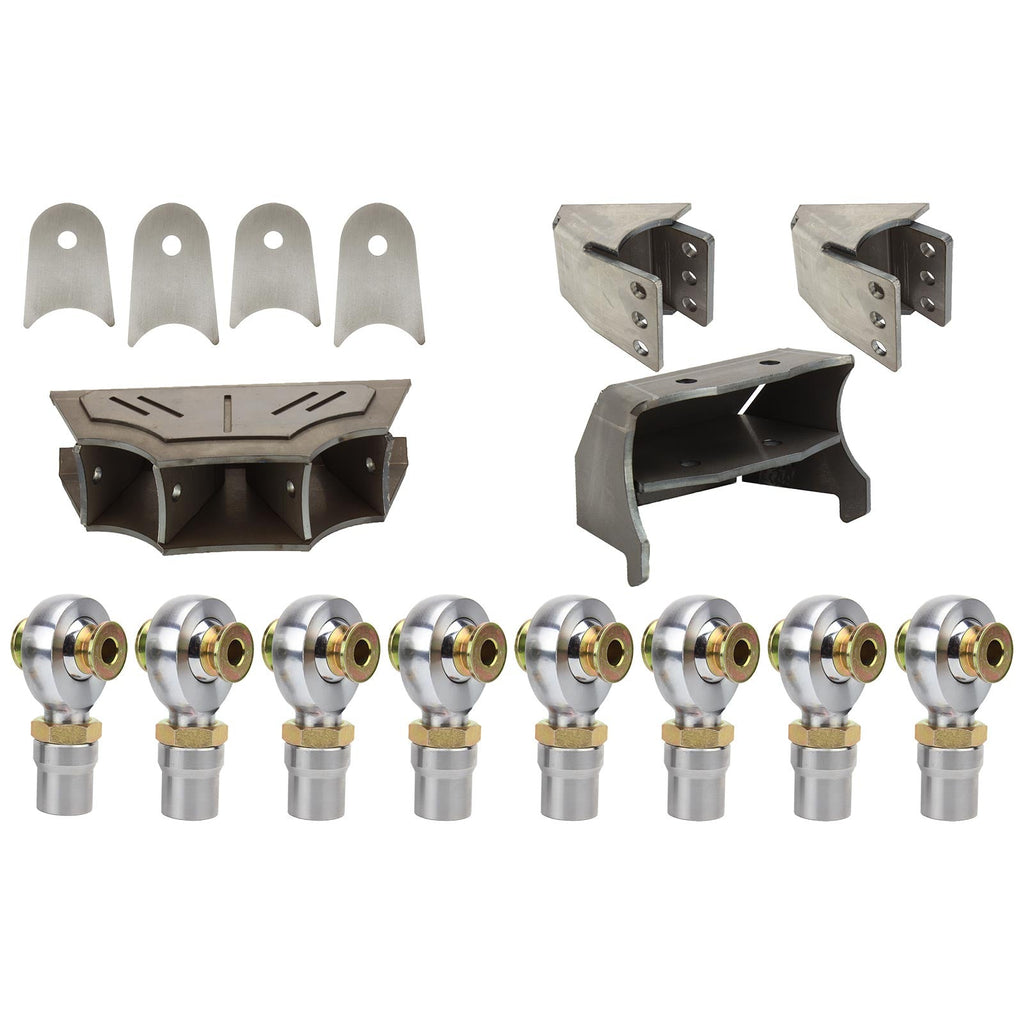Riley Mountain Motorsports 4 Link Kit Dual Triangulated for off-road vehicles, showing the assembled suspension components.