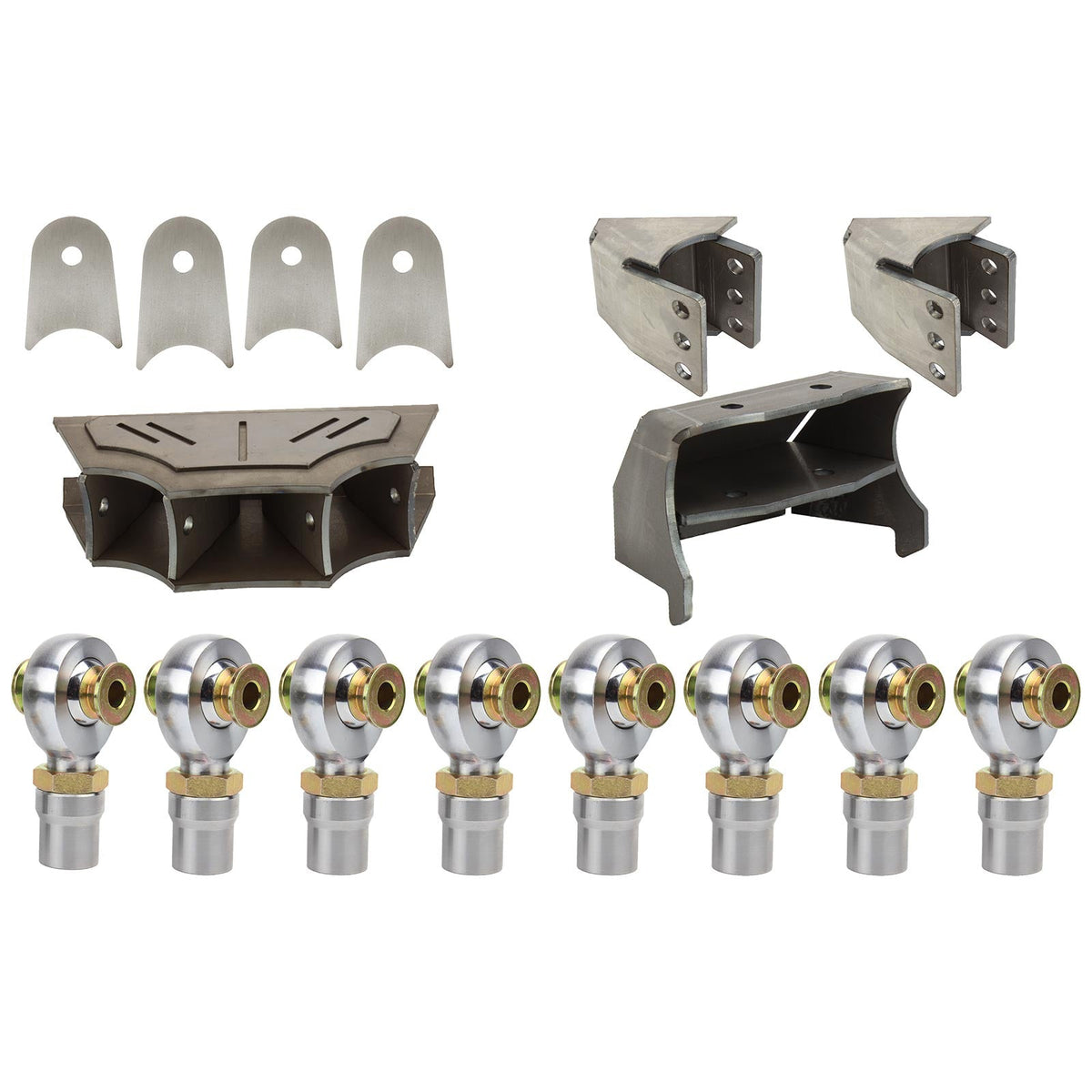 Riley Mountain Motorsports 4 Link Kit Dual Triangulated for off-road vehicles, showing the assembled suspension components.