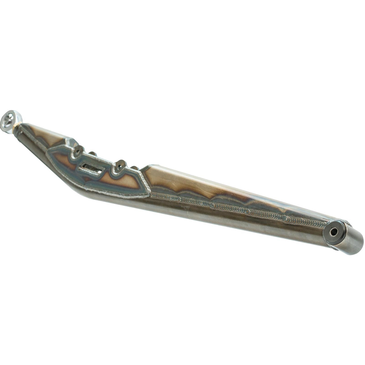 Pair of Riley Mountain Motorsports URC trailing arms for vehicle suspension, with metal construction and mounting brackets.