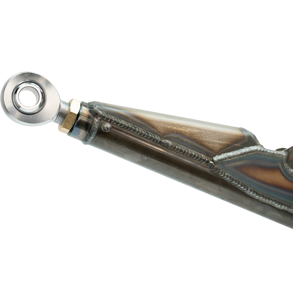 Pair of Riley Mountain Motorsports URC trailing arms, automotive suspension components with metal finish and mounting points.