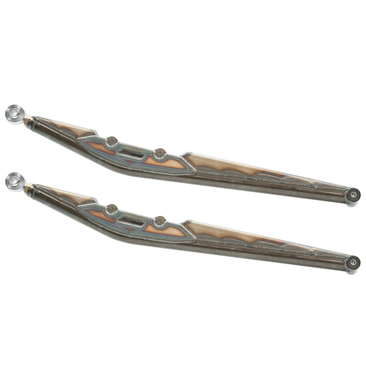 Pair of Riley Mountain Motorsports URC trailing arms, durable suspension components for off-road vehicles, shown in the image.