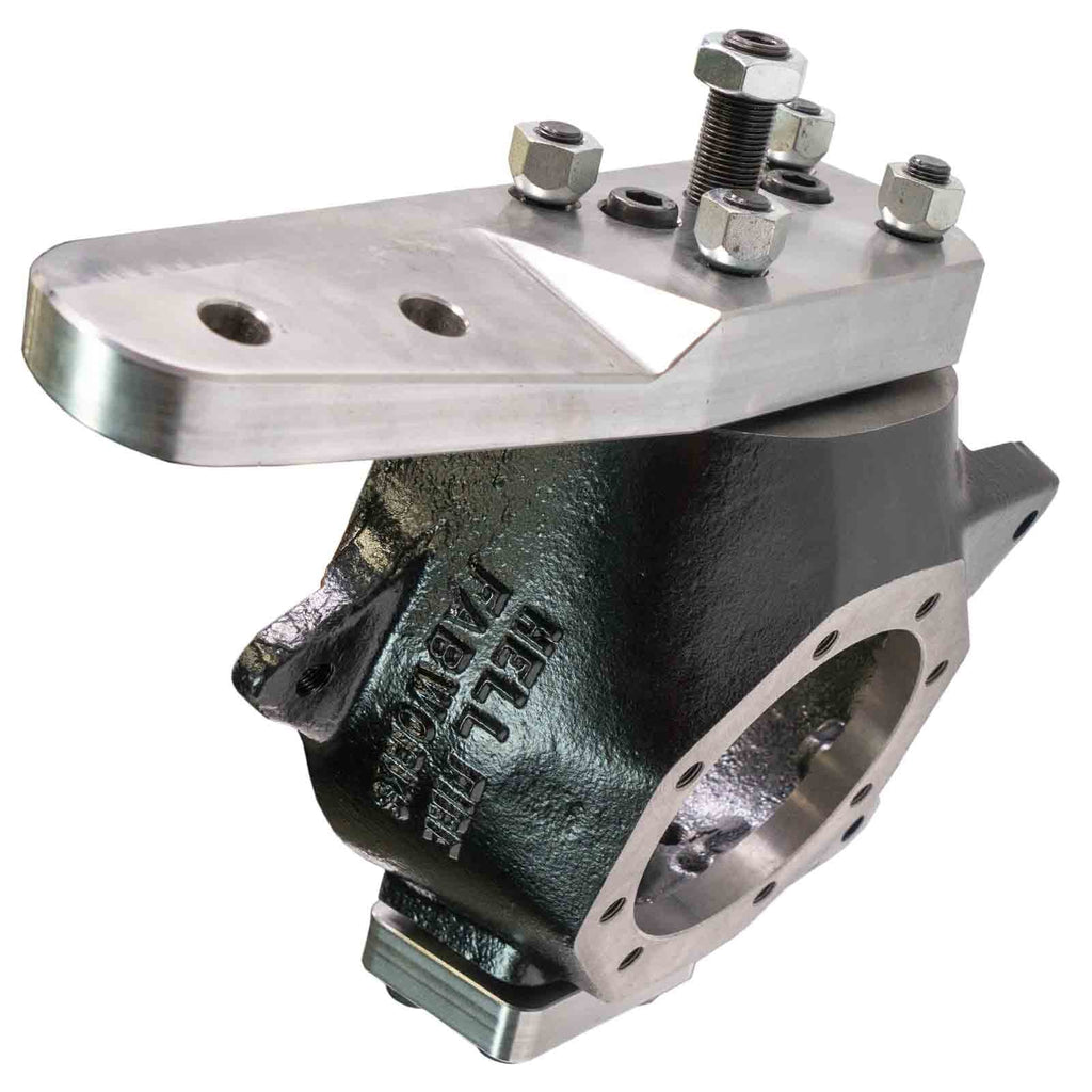 Riley Mountain Motorsports FJ80 Hellfire Knuckles for axles and axle parts, showing detailed metal construction and mounting points.