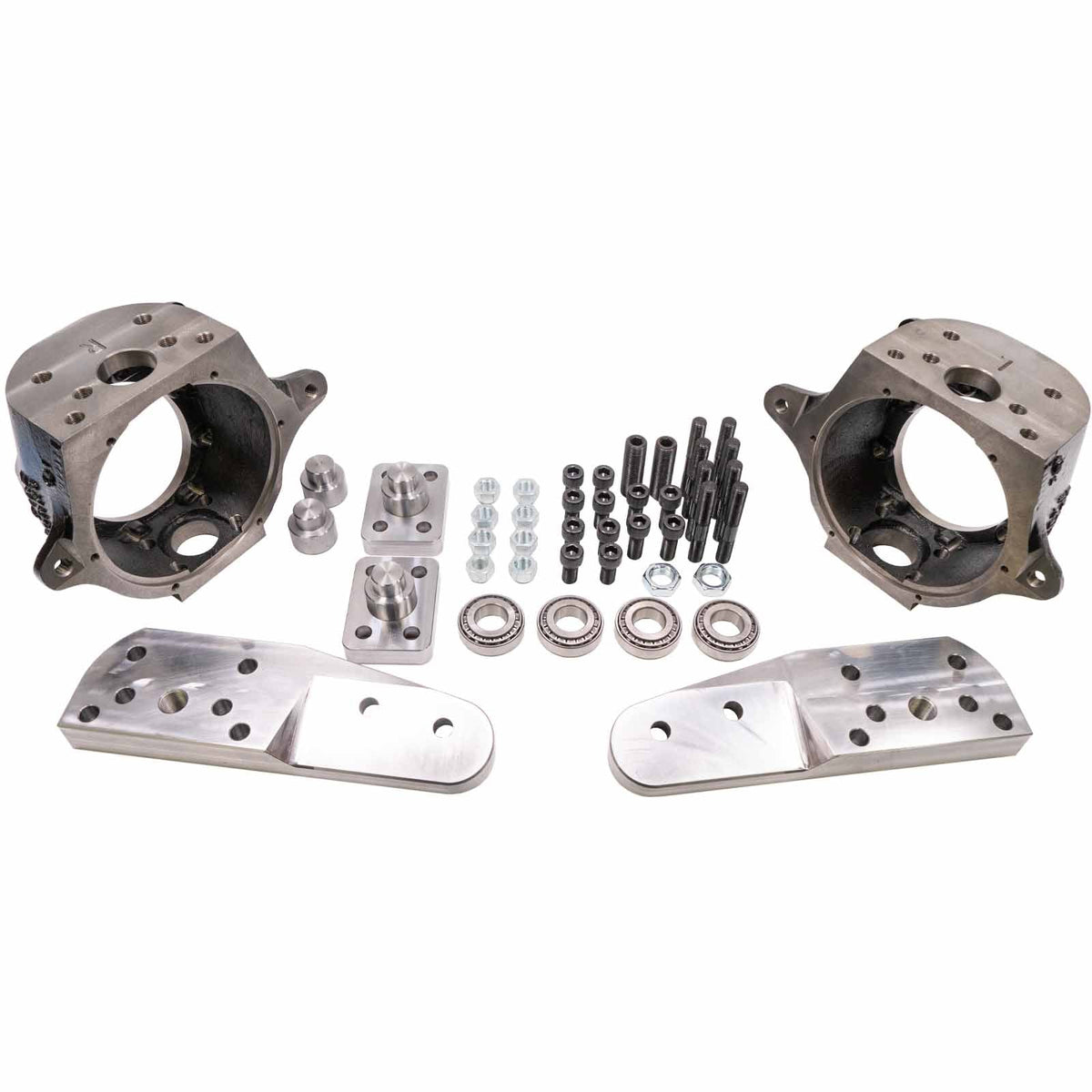 Riley Mountain Motorsports FJ80 Hellfire Knuckles for axles and axle parts, shown in black with detailed design.