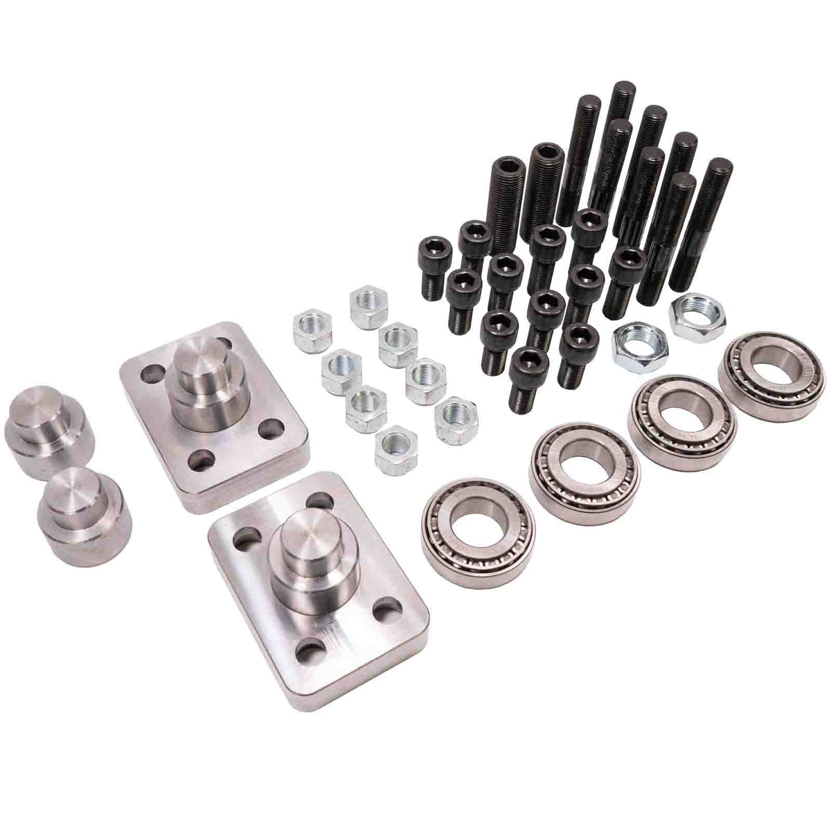 Riley Mountain Motorsports FJ80 Hellfire Knuckles for axles and axle parts, shown on a vehicle axle assembly.