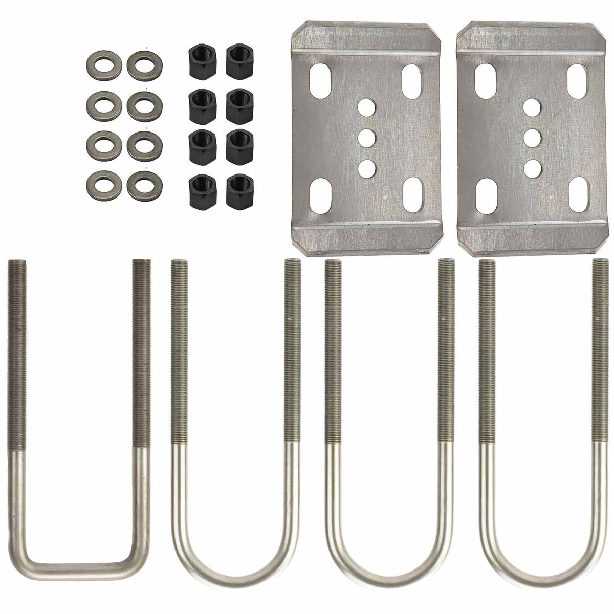 Toyota 79-83 front axle U-bolt flip kit for axle swap, includes U-bolts and hardware, designed for Toyota trucks.