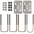 Toyota 84-85 front axle U-bolt flip kit from Riley Mountain Motorsports, showing black U-bolts and hardware for axle swap upgrade.