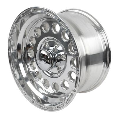 Polished Raceline Wheels Rockcrusher Vinyasa Automotive alloy wheels, featuring a rugged design with multiple spokes and a shiny finish.