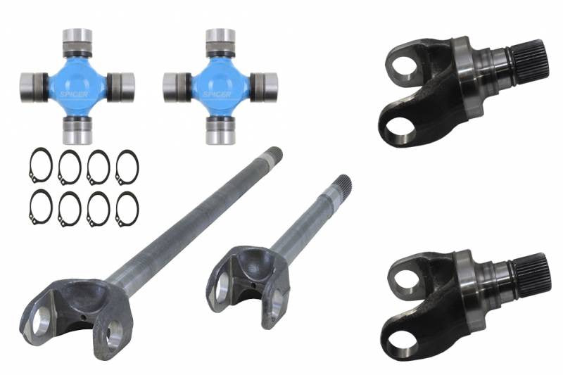 Chromoly axle shafts for Ford Super Duty 2005-2016, Skinny Pedal Racing 4340 material, 35 or 40 spline axle kit, performance upgrade