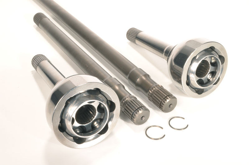 RCV Performance Ultimate 300M CV Axle Set for Toyota Land Cruiser VDJ 1991-1997 by Skinny Pedal Racing, showing axle shafts.