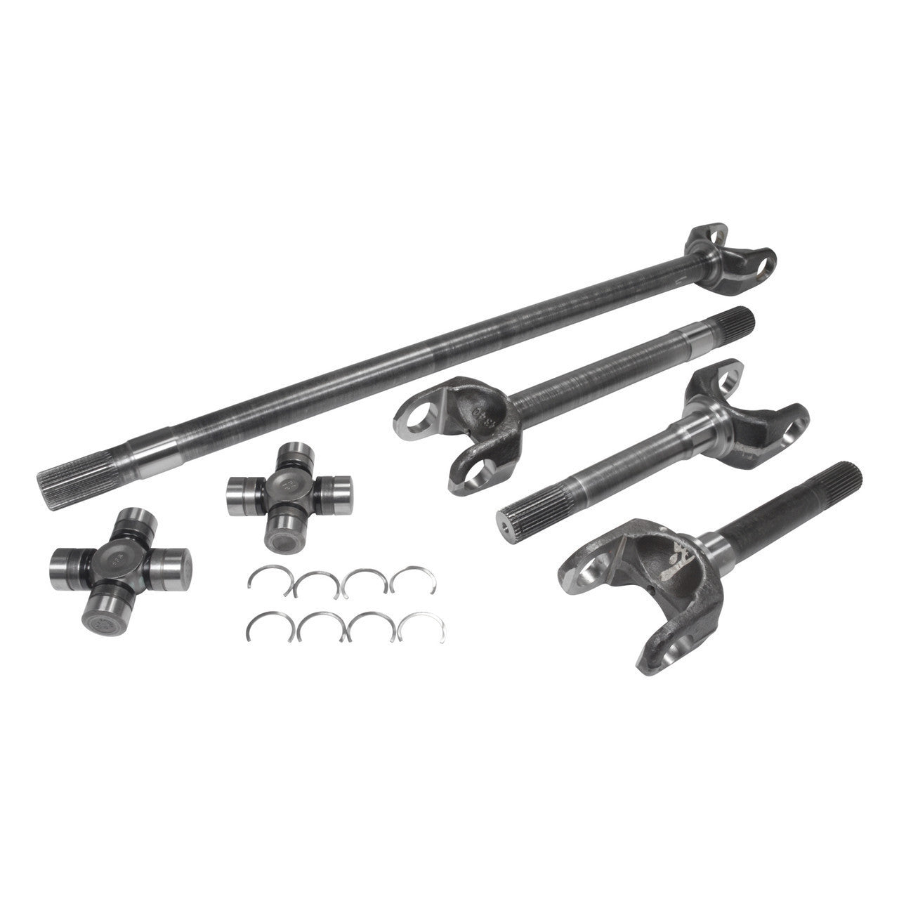 Chromoly axle shafts kit for Chevy/GM Dana 60 by Skinny Pedal Racing, includes inner and outer shafts with 35 spline design.
