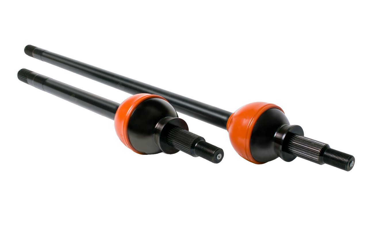 Skinny Pedal Racing RCV CV Axle Set for Jeep Wrangler JK with Currie HD60 housing, showing the durable axle components.