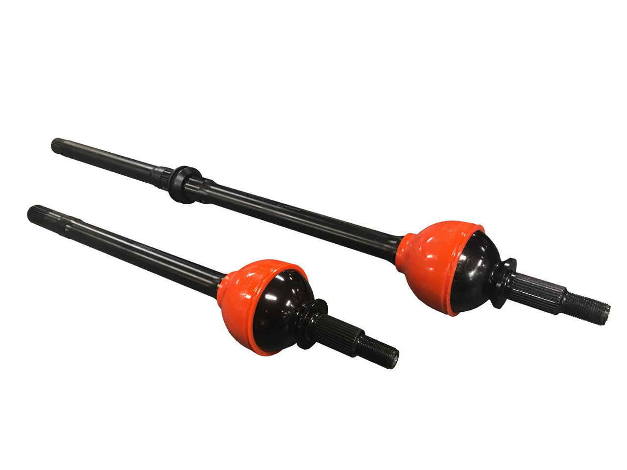 Skinny Pedal Racing Ultimate Dana 30 CV Axle Set for Jeep Wrangler JL, featuring durable CV joints and FAD components.
