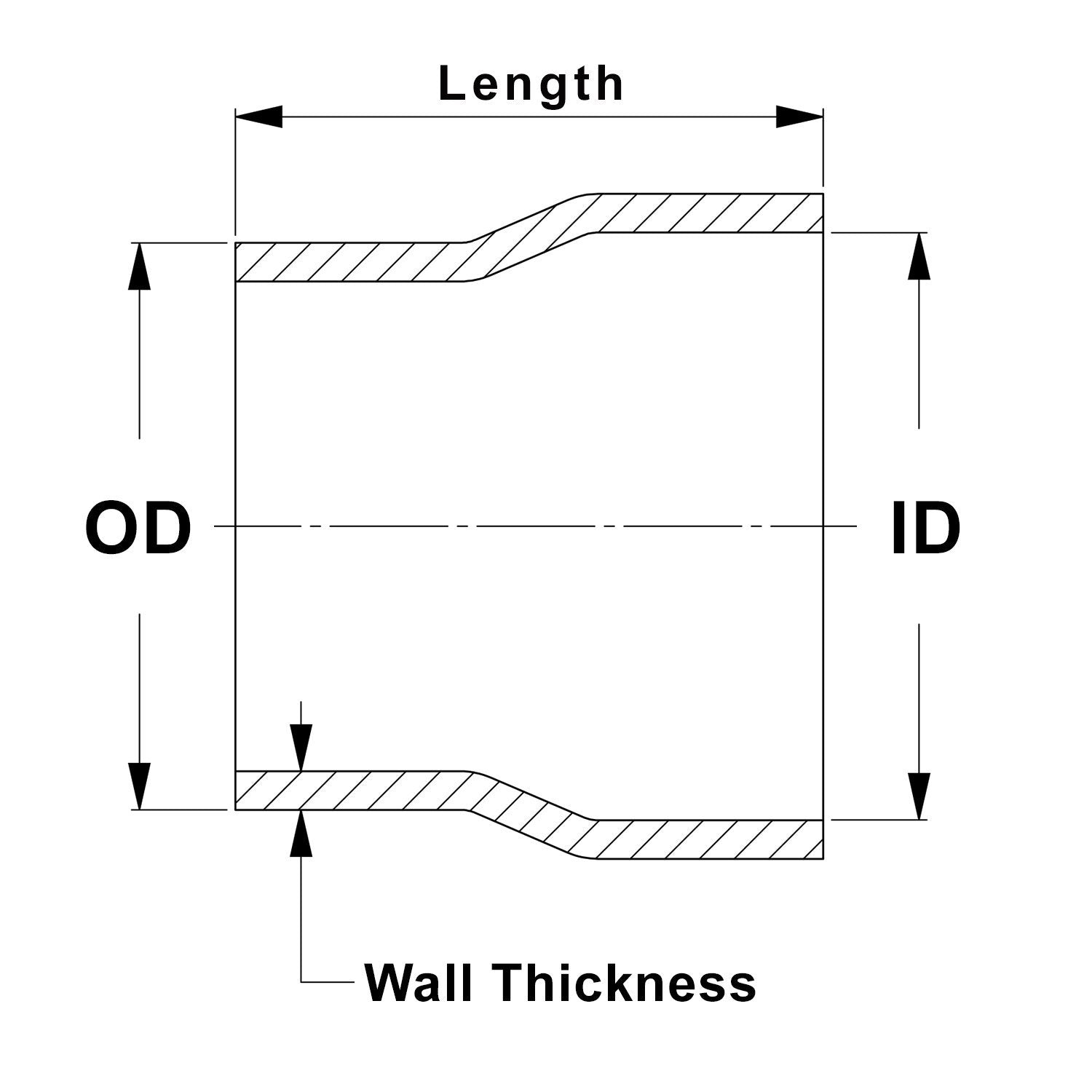 HPS Performance Products HPS 4-1/2" OD to 4-1/2" ID, 6061 Aluminum Slip Fit Transition Reducer Tube Joiner, 7" Long