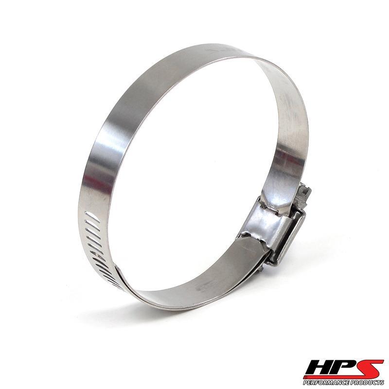 HPS Performance Products HPS Stainless Steel Worm Gear Liner Hose Clamp SAE 48 2pc Pack 2-9/16" - 3-1/2" (65mm-89mm)
