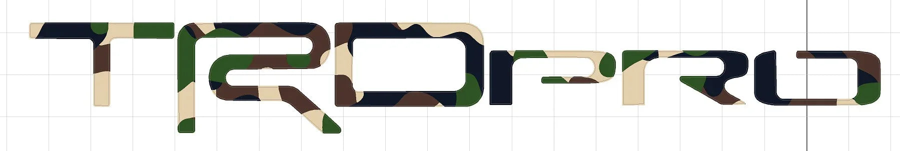 Red, white, and blue TRD Pro rear hatch liftgate emblem inlays for 2025+ Toyota 4Runner TRD Pro, by StickerFab.