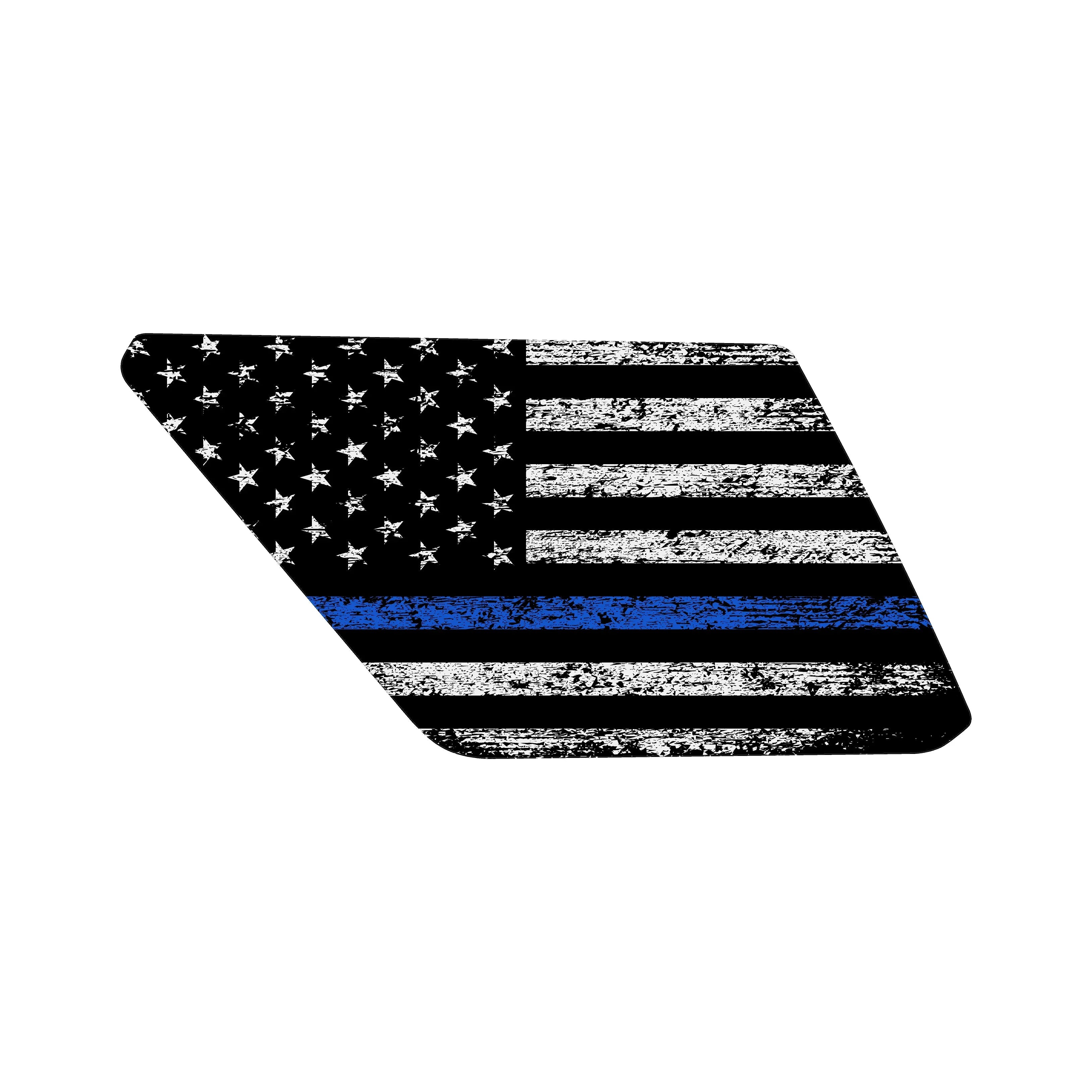 Perforated American flag rear window overlay vinyl decal for 2025+ Toyota 4Runner by StickerFab, with gray carbonized finish.