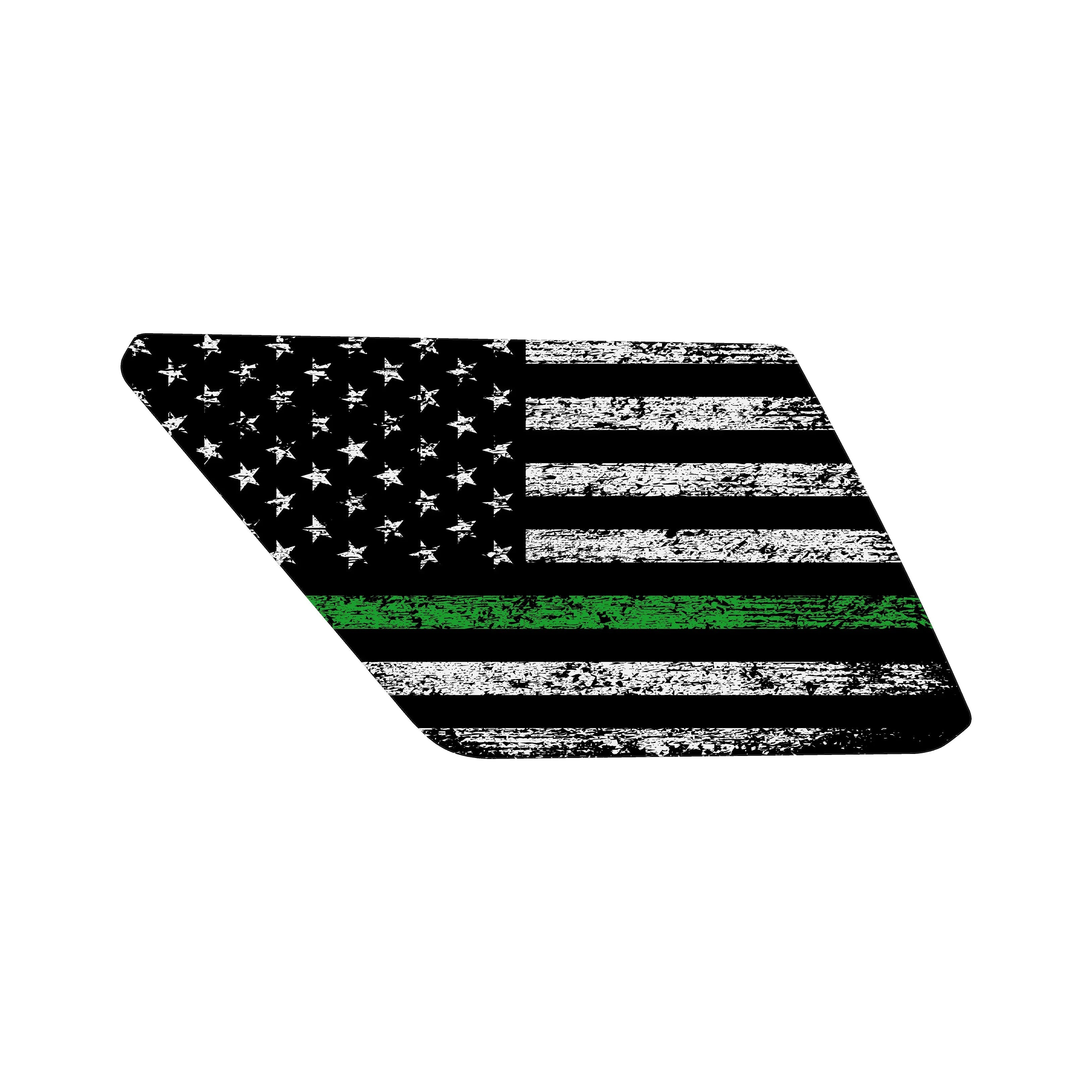 Perforated American flag rear window overlay vinyl decal for 2025+ Toyota 4Runner, exterior vehicle accessory by StickerFab